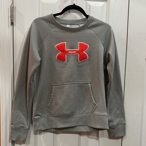 NWOT Under Armour Gray Pullover with Red Emblem size S